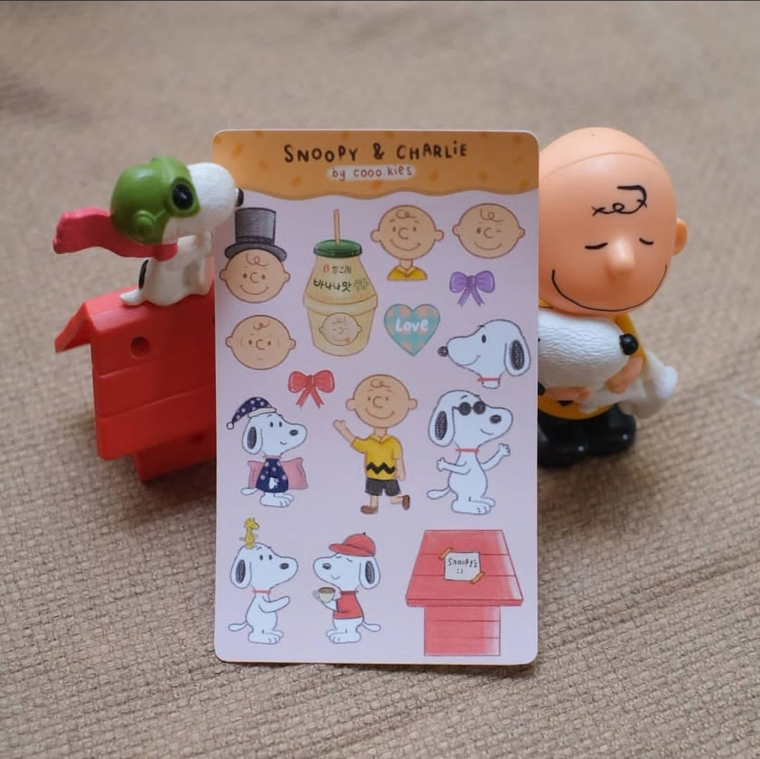 Snoopy and Charlie Sticker Sheet