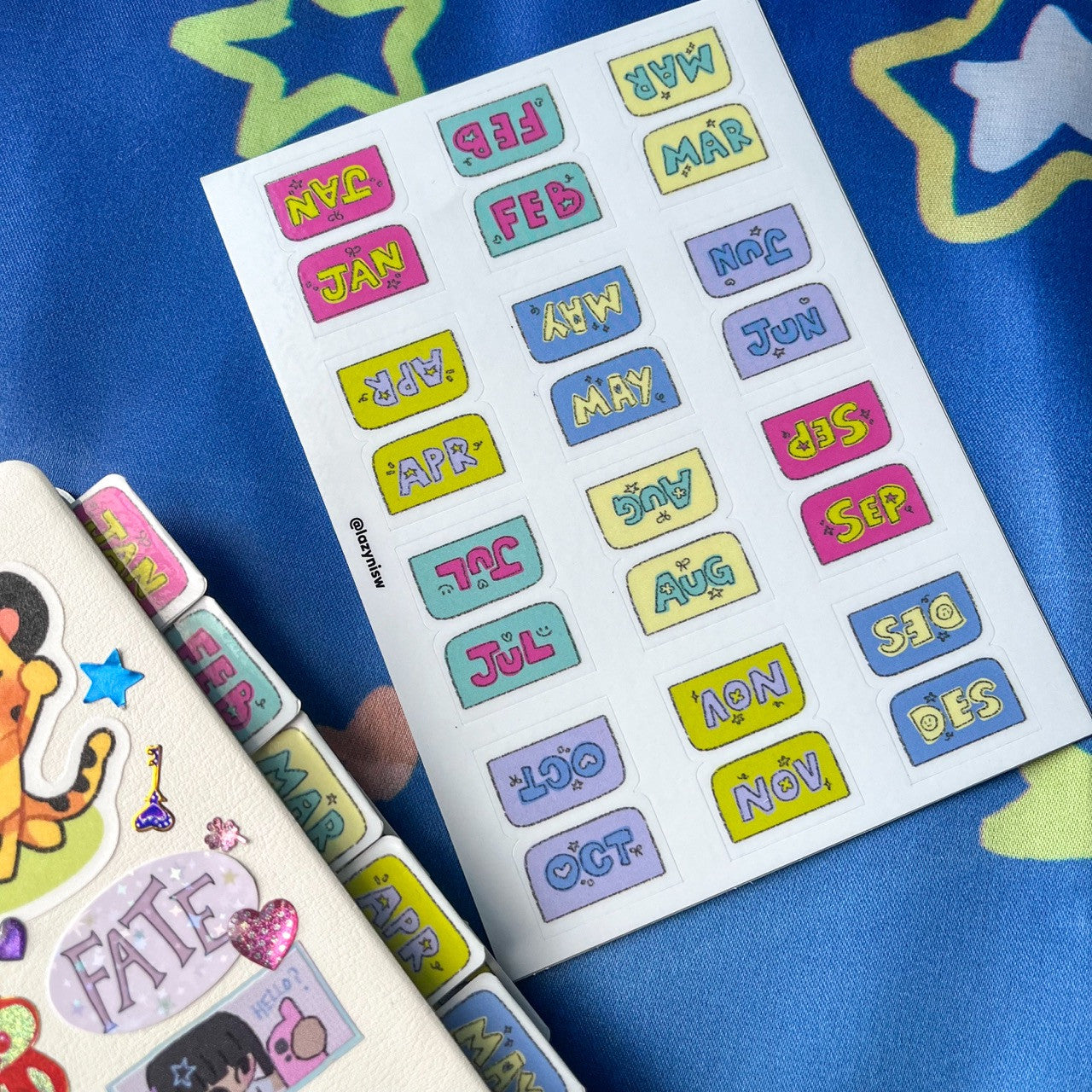 LAZYNISW MONTHLY TAB STICKER