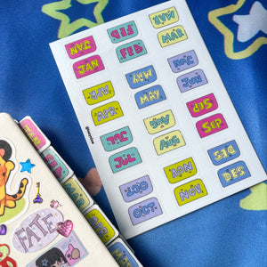 LAZYNISW MONTHLY TAB STICKER