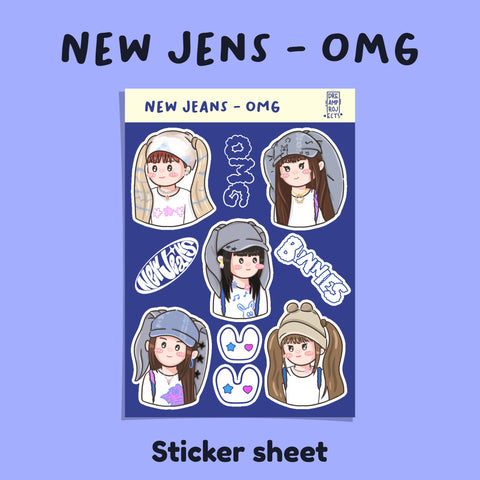 New Jeans OMG Sticker Sheet