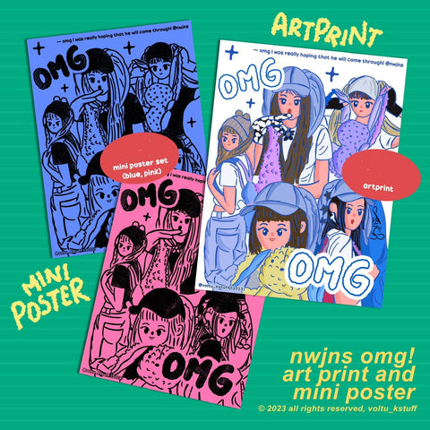 nwjns omg! by voltu kstuff - new jeans artprint postcard