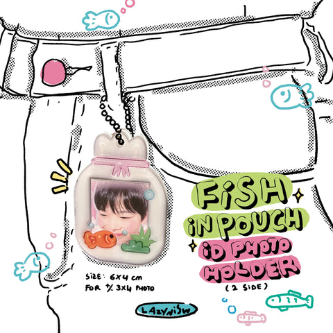 LAZYNISW FISH IN POUCH ID PHOTO HOLDER