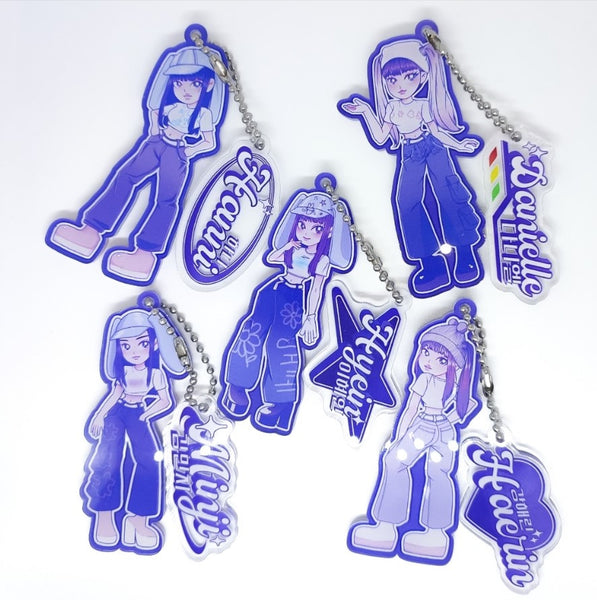 Linked Keychain Acrylic KPOP New Jeans OMG