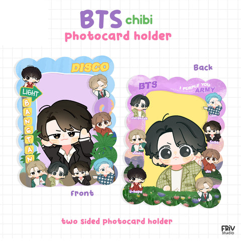ACRYLIC PHOTOCARD HOLDER BTS CHIBI