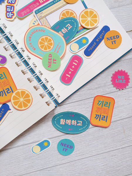 [sushihoshii] TXT Blue Orangeade Sticker Set